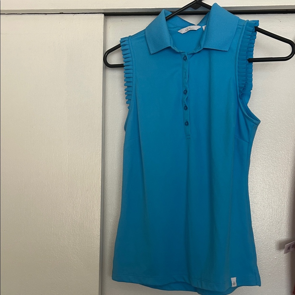 Lady Hagen Turquoise Sleeveless Blouse